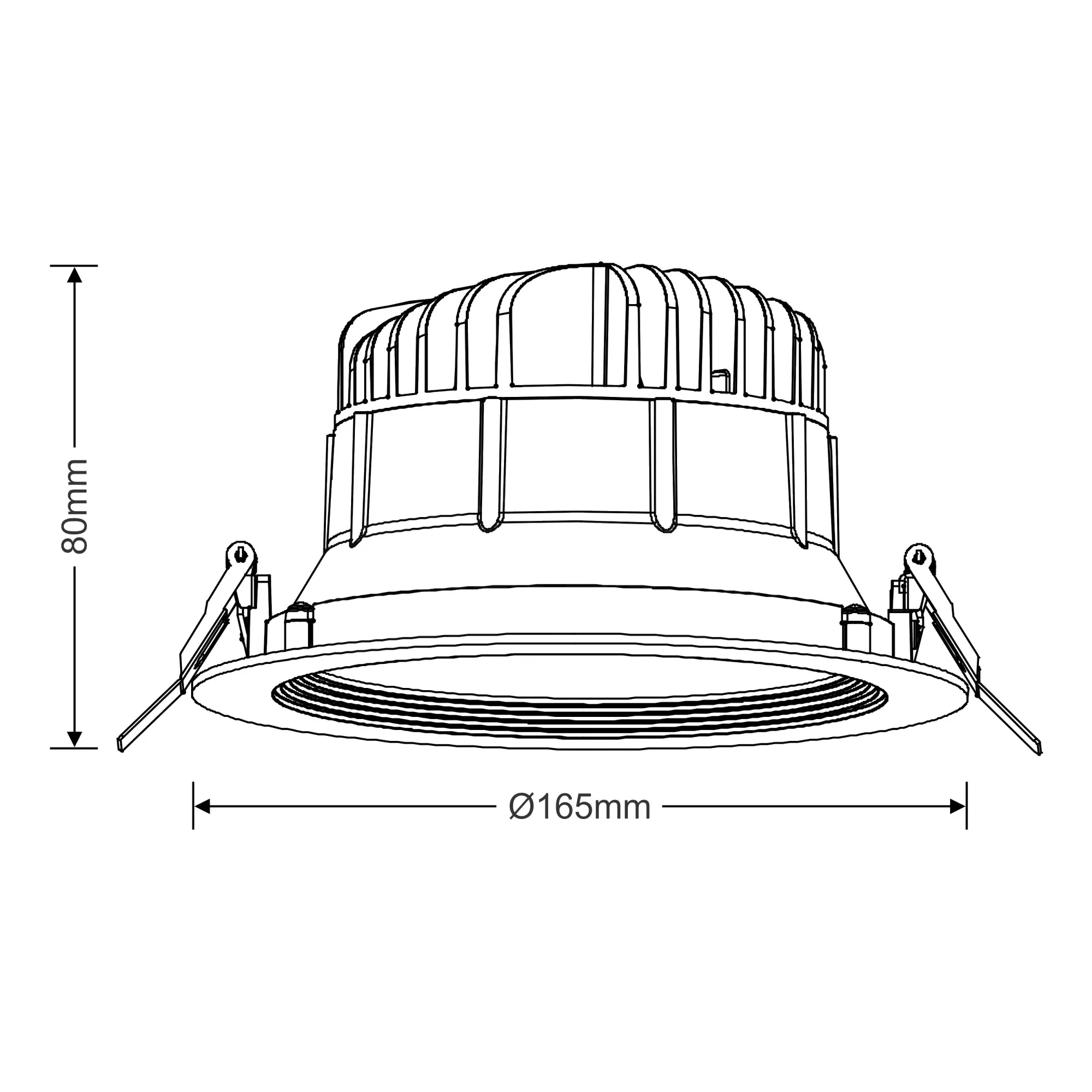 DX200105  Bire 15, 15W Recessed Spotlight 1200lm 3000K 50° IP44